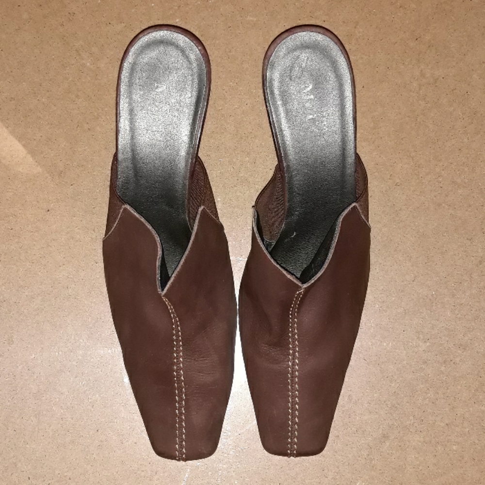 Sesto Meucci Soft Brown Leather Mule Size 10M
